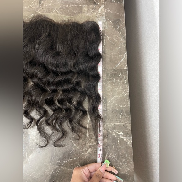 New! 16” Top Quality Raw Virgin Human Hair Bouncy Wave Lace Frontal - Picture 4 of 7